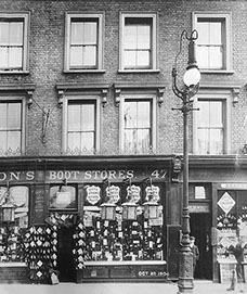 Photograph of boot maker at 47 Junction Road