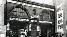 Photograph of Highgate Station, Tufnell Park, prior to its refurbishment by Charles Holden in the 1930s.