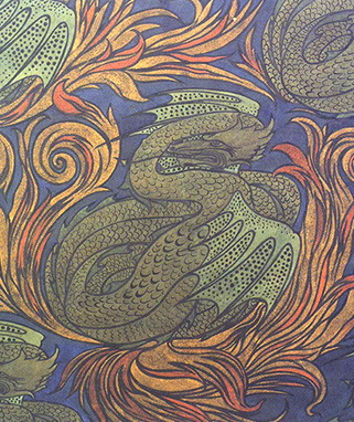 Photograph of Voysey design for wallpaper