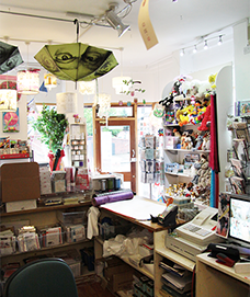 Image of the interior of the gift shop from the selling counter