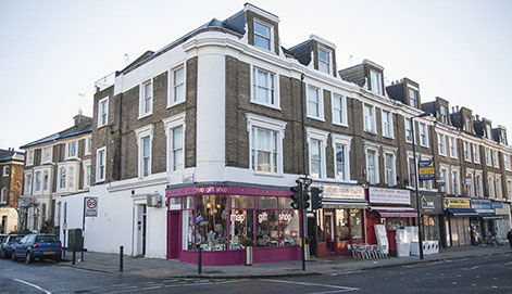 View of the completed shopfront, taken from Junction Road
