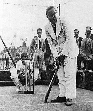 The Maharajah Kumar of Vizianagram, Captain of the All India Cricket Team, at the opening of the Cloutman Memorial Boys’ Club roof playground