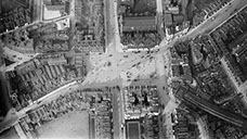 Historic photograph of Sloane Square, with the Royal Court Theatre